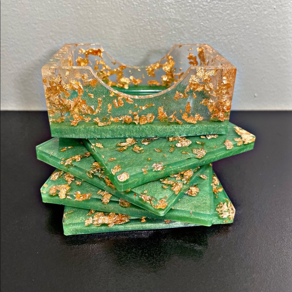 Square Coaster set with Holder